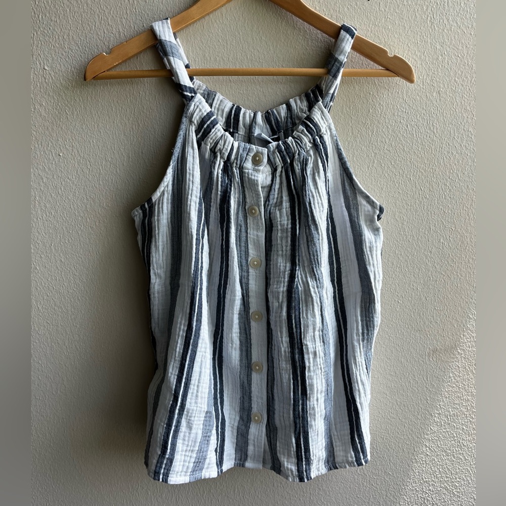 GAP button front cotton tank top